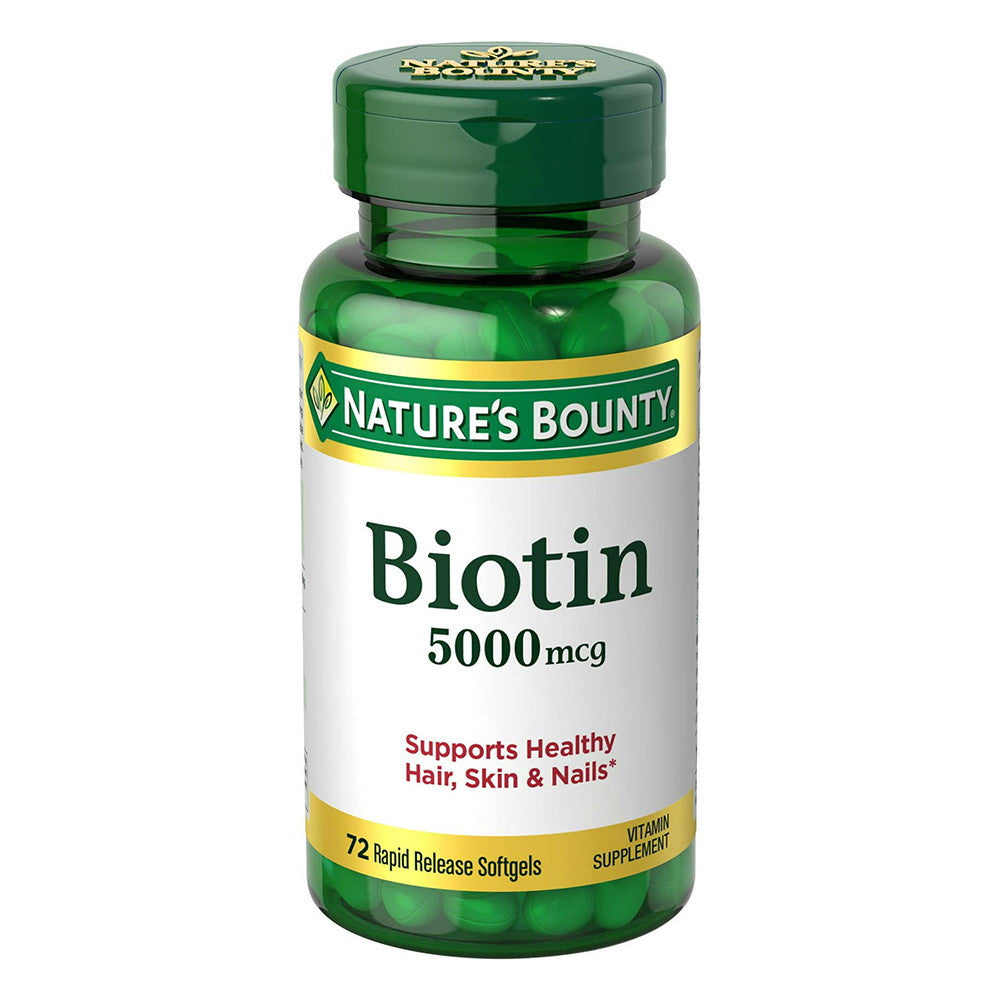 Natures Bounty Biotin 5000 Mcg Super Potency Rapid Release Liquid Softgels - 72 Ea